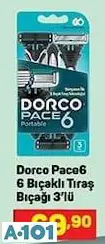 DORCO PACE6 6 BIÇAKLI TIRAŞ BIÇAĞI 3'LÜ